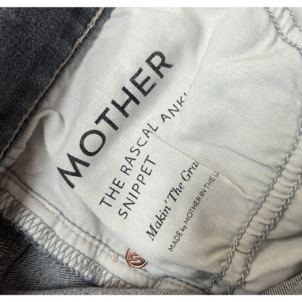 MOTHER The Rascal Ankle Snippet Jeans In Makin’ The Grade - Gray - Size 26 - Picture 8 of 9